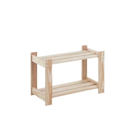 Imagem de Prateleira Com 4 Andares de Madeira Rustica Pinus 100x70 Reforçada(Prateleira 2 Andares)