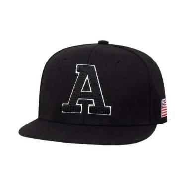 Imagem de Boné De Beisebol Bordado Hip Hop Masculino Algodão Snapback Ajustável 