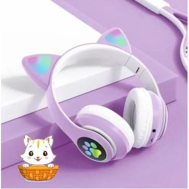 Imagem de Fone De Ouvido Bluetooth Orelhas De Gato Com Led Headphone - CAT EAR, 