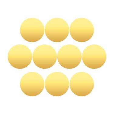 Imagem de Ioensy 10x Bandejas de espelho decorativas, suporte para joias, cômoda, decoração para casa, suprimentos para festas, pratos de espelho redondos de acrílico, Ouro