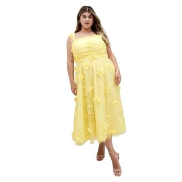 Imagem de City Chic Vestido feminino - Leilani 3D, Floral limão, 25 Plus Size