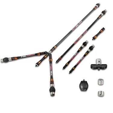 Imagem de SHARROW Conjunto De Barra Equilíbrio Para Arco E Flecha, Sistema Estabilizador Composto, Inclui Haste Principal, Extensão Lateral, Kit Rolo Carbono Recurvo Acessórios Caça (Laranja)