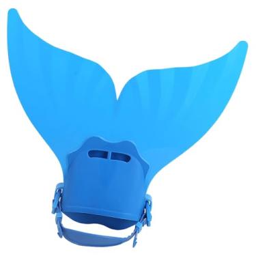 Imagem de kowaku Mermaid Swim Nadadeiras de Snorkel Ajustáveis ​​Nadadeiras de Natação Equipamento de Vestido para Crianças Iniciantes Mergulho com Snorkel, Azul