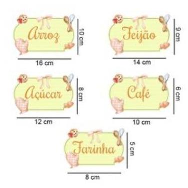 Imagem de Cartela C/05 Unid De Adesivos Para Potes Mod Amarelinhas - Lojinhah Da