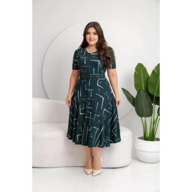 Imagem de Vestido Max Mídi Godê Com Cinto Moda Evangélica - N.M Moda Evangélica,