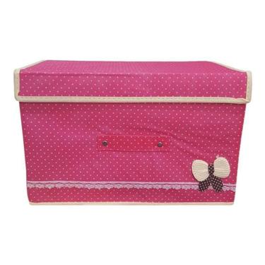 Imagem de Caixa Organizadora Infantil Tecido 20X25X16 Rosa