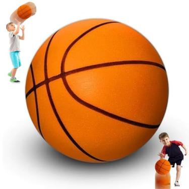 Imagem de Bola de basquete silenciosa, portátil, design sem ar, redutor de ruído, cesta de empréstimo, bola silenciosa, drible, para uso interno, jovem, durável, presente, academia, uso nº 7, 24 cm