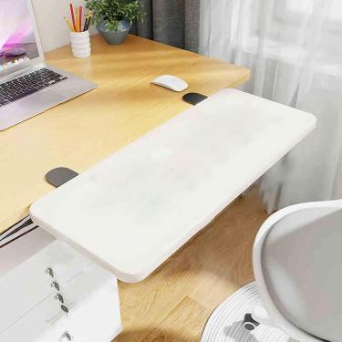 Imagem de Extender de mesa, bandeja de teclado dobrável, bandeja de teclado em mesa, plataforma de teclado, ergonomia, tabela de suporte de braço de montagem, dobrável, prático, salvador de espaço, pa