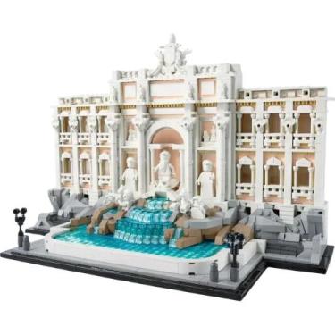 Imagem de Fonte De Trevi Romana Arquitetura Blocos De Construção Modelo Itália M