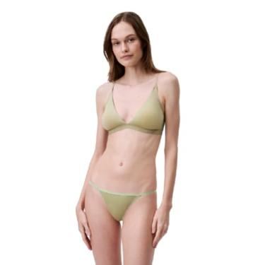 Imagem de Calvin Klein Sutiã feminino triângulo levemente forrado com forma a corpo, Cinza Iguana, M