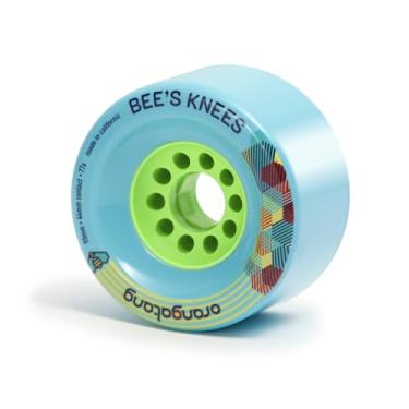 Imagem de Orangatang Bee's Knees 90 mm 77a rodas longboard para deslocamento suave, cruzeiro urbano, skates elétricos DIY, eboards (azul 77a, conjunto com 4)