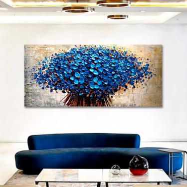Imagem de Quadro Decorativo Floral Pintura Buque, Tela em Canvas na Horizontal ideal para ambiente de Sala de estar, jantar, reuniões, Quarto e Hall de entrada