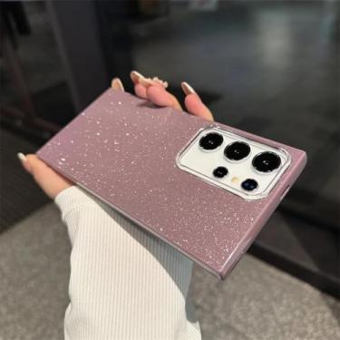 Imagem de YOGISU Capa traseira rígida e à prova de choque para Samsung S25Plus com glitter de luxo (para Samsung S25Plus/PP)