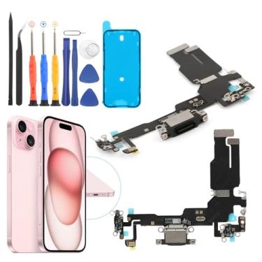 Imagem de Conector Dock de porta de carregamento para iPhone 15 Substituição de porta de carregamento para iPhone 15 A3090 A2846 A3089 A3092 Placa de carregamento USB Acessórios de montagem de cabo flexível com