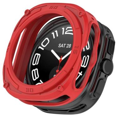 Imagem de Gheper Capa compatível com Samsung Galaxy Watch Ultra 47 mm [2024] Capa protetora de silicone à prova de choque para Galaxy Watch 7 Ultra 47 mm Smartwatch