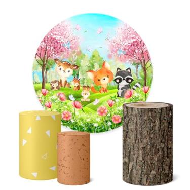 Imagem de Trio Capas Cilindro + Painel Redondo 1,50m Bosque (K1BSQ0011)