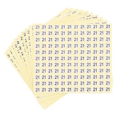 Imagem de PATIKIL 10 adesivos com números de folhas número 21 a 30 adesivos redondos 1 polegada autoadesivo etiqueta pequena para armazenamento de inventário (cada número por folha)