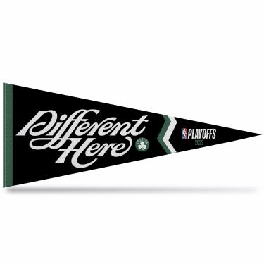 Imagem de Rico Industries Galhardete de decoração de parede de feltro NBA Basketball Boston Celtics 2025 Playoffs diferente aqui 30,5 cm x 76,2 cm - Ótimo para decoração de casa/quarto/caverna masculina