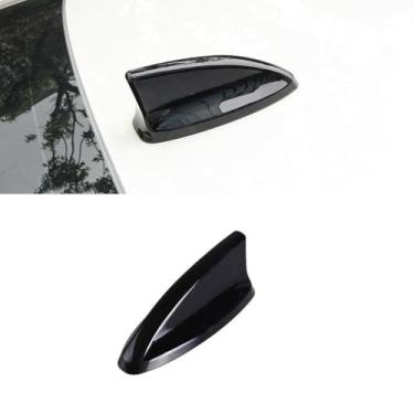 Imagem de TENWIND Capa de antena de barbatana de tubarão de carro compatível com Toyota RAV4 2019 2020 2021 2022 2023 2024 acessórios (preto brilhante)
