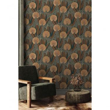 Imagem de Papel De Parede Muse Folhagem Marrom A54703