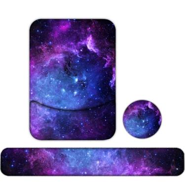 Imagem de LATEEFAH Mouse pad com descanso de pulso, mouse pad ergonômico 3 em 1 e teclado descanso de pulso gel mousepad com suporte de pulso, alívio da dor no pulso e fácil digitação pad para casa, escritório