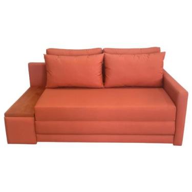 Imagem de Sofá Cama Casal com Tampo Lateral Esquerdo Tecido Impermeável Acquablo