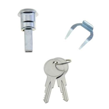 Imagem de DGZZI Fechadura de gaveta de armário de escritório prata (13251-01) fechadura de caixa de ferramentas de aço inoxidável