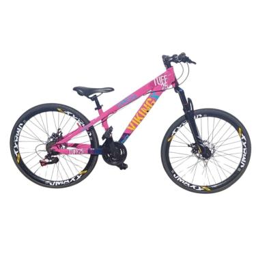 Imagem de Bicicleta 26 VikingX Tuff25 21v Indexada Freeride Disco Mecânico Pneu Slick 1.50-Unissex