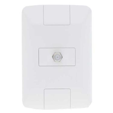 Imagem de Tomada Coaxial Tv/video - Linha Aria - Tramontina - Branco - Modular - Fixação Facilitada