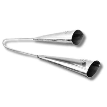 Imagem de Agogô Duplo Aço Inox  Com Baqueta Kuringa