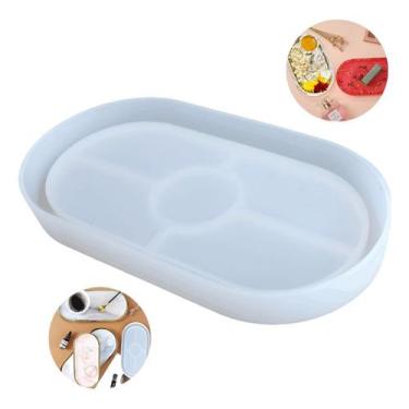 Imagem de Molde Silicone Bandeja Oval Resina Gesso Cimento Decoração - RONZAN, B