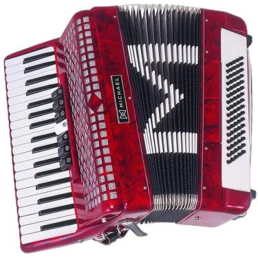 Imagem de Acordeon Vermelho de 80 Baixos MICHAEL - ACM8007 PRD