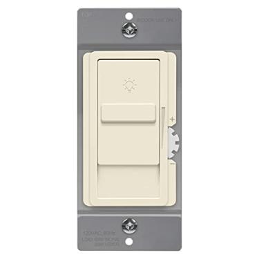 Imagem de TOPGREENER Interruptor De Luz Digital Com Dimmer Para Lâmpadas Led/Cfl Reguláveis 200 W, Deslizante Led Unipolar, Fio Neutro Não Necessário, Certificado Pela Ul, Tgds1-La, Cor Amêndoa, 1 Unidade