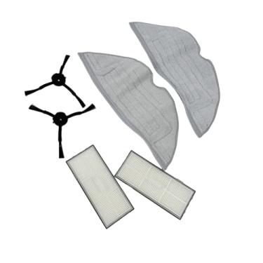Imagem de Kit de accesorios original compatível com Robo rock S8 Pro Ultra/S80/S80+/S85/S85+/S8/S8+/G20, 2 filtros, 2 cepillos laterales, 2 paños de mopa