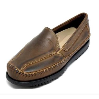 Imagem de Sapato Casual Masculino Mocassim Dock Sider Slip On Bertoni Couro Café 650 (BR, Adulto, Numérico, 44)