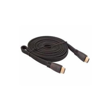 Imagem de Cabo HDMI 1.4 Flat Type, 10m, Blindado Com Malha, Preto - Kp-h51000