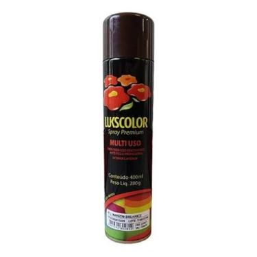 Imagem de Tinta Spray Lukscolor Multiuso 400ml, marrom brilhante