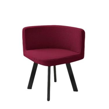 Imagem de Capa para cadeira triangular de 1/2/4/6 peças, com encosto curvo, para cadeira de jantar, capa para assento baixo, para escritório, hotel, decoração de casa (2 peças/vinho)