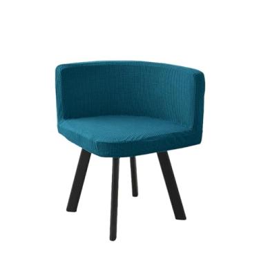 Imagem de Capa para cadeira triangular de 1/2/4/6 peças, com encosto curvo, para cadeira de jantar, capa para assento baixo, para escritório, hotel, decoração de casa (6 peças/pavão)