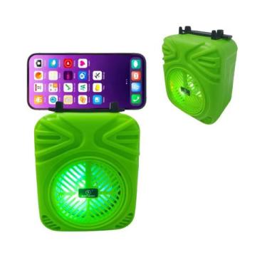 Imagem de Caixinha De Som Bluetooth Led Rgb 10w Suporte Celular Ka-911 - Kapbom,