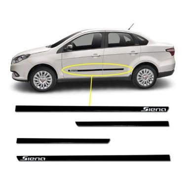 Imagem de Friso Lateral Central Slim Grand Siena 12/22 Kit Black Preto Brilhante
