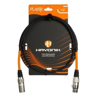 Imagem de Cabo Hayonik Para Microfone Player Xlr(f) Xlr(m) 1m