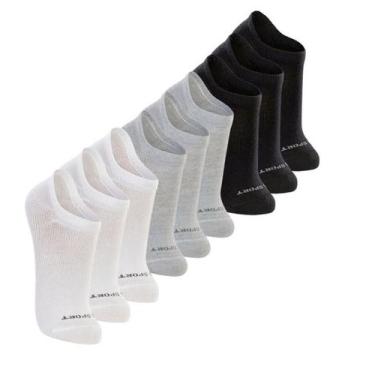 Imagem de Kit 9 Pares Meias Lupo Sport Sapatilha Unissex 3170-089, Cinza, G