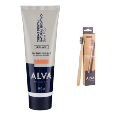 Imagem de Pasta de Dente Natural Relax com Óleos Essenciais de Limão e Canela 90g + Escova de Dentes de Bambu com Cerdas Super Finas