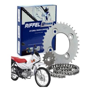 Imagem de Kit Relação Transmissão Tração Pop 100 2007 2008 2009 2010 2011 2012 2