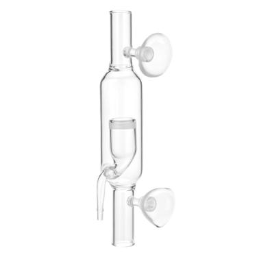 Imagem de QWORK Difusor de CO2, sistema difusor em linha de CO2 de vidro para tanques plantados de aquário, compatível com mangueira de 16/22 mm (5/20.3 cm)