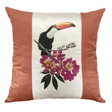 Imagem de Almofada De Veludo Off Estampada Colorido 52Cm - Decortextil, único