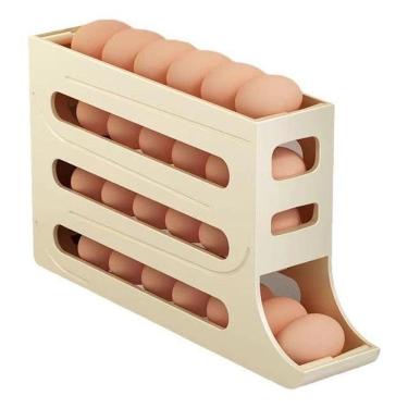 Imagem de Organizador De Ovo Bandeja Geladeira Dispenser 4 Andares