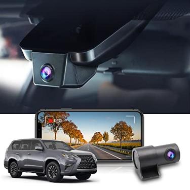 Imagem de Fitcamx Câmera frontal 2K + traseira 1080P para Lexus GX460 2020 2021 2022 2023 Luxury Premium (2nd Gen/J150), OEM Estilo, vídeo HD duplo, WiFi&APP, Loop Gravação, G-Sensor, fácil de usar, 64GB Cartão