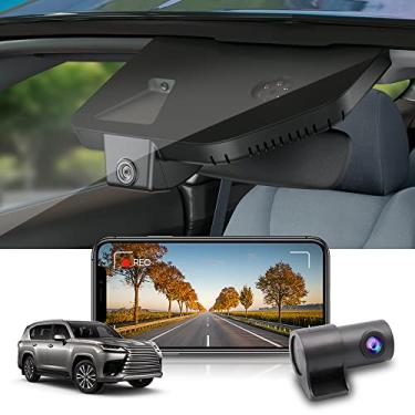 Imagem de Fitcamx Câmera veicular frontal 2K + traseira 1080P se adapta para Lexus LX 600 2022-2024 F Sport Premium Luxury (HD2-60070), estilo OEM, vídeo HD duplo, gravação em loop, WiFi e aplicativo, sensor de